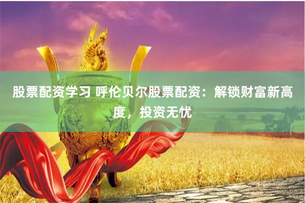 股票配资学习 呼伦贝尔股票配资：解锁财富新高度，投资无忧